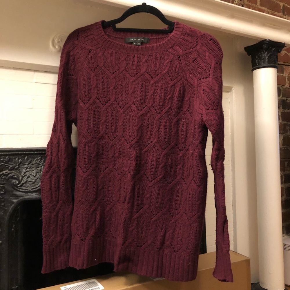 Maroon Cable knit Sweater